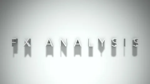 Fx analysis 3D title animation with shadows on a white background Video stock 297668946