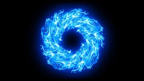 Fx Blue Ring Effect Energy Aura 스톡 일러스트