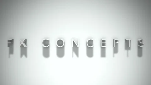 Fx concepts 3D title animation with shadows on a white background Stock Footage 297668949