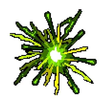 Fx impact vfx pixel art vector illustration Stock Illustration
