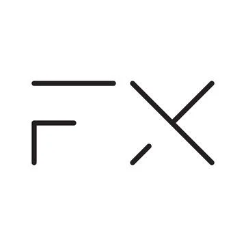Fx initial letter vector logo icon Stock Illustration