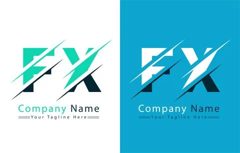 FX Letter Logo Vector Design Template Elements 스톡 일러스트