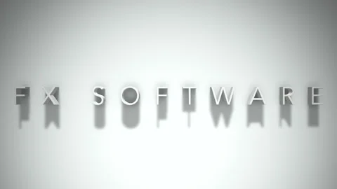 Fx software 3D title animation with shadows on a white background Stock Footage 297668955