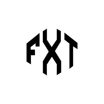 FXT letter logo design with polygon shape. FXT polygon and cube shape logo .. Stock Illustration