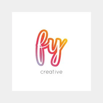 FY logo, vector. Useful as branding, app icon, alphabet combination, clip-art Stock Illustration