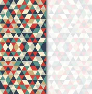 Fyer, poster with ornament from multi-colored triangles Illustrazione stock
