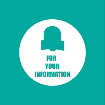 Fyi icon,flat vector sign isolated on green background. Simple vector illustr Stock Illustration