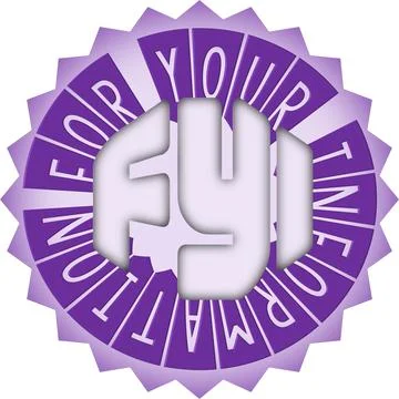 FYI - For your information Illustrazione stock