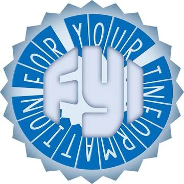 FYI - For your information Illustrazione stock