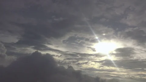 Fying out of the clouds Stockbeeldmateriaal 75040647