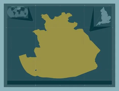 Fylde, England - Great Britain. Solid color shape Stock Illustration