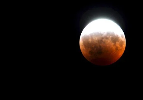 Fyrom Lunar Eclipse - Aug 2008 Fotos Stock