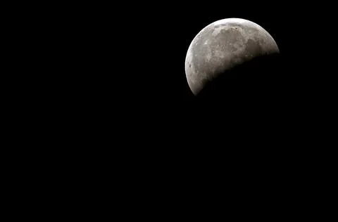 Fyrom Lunar Eclipse - Aug 2008 Stock Photos