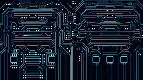 FYS CircuitBoard Blue 스톡 동영상 25193064