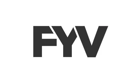 FYV logo design template with strong and modern bold text. Initial based ve.. Illustrazione stock
