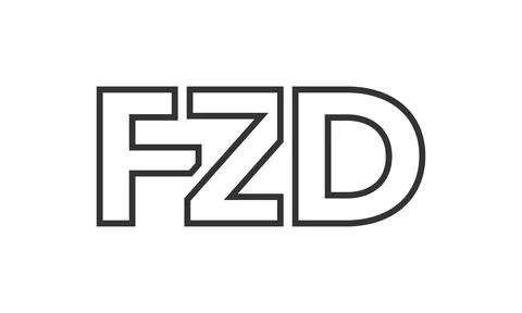 FZD logo design template with strong and modern bold text. Initial based ve.. Illustrazione stock