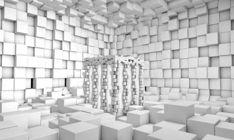 G-3d wall-five Stock Illustration