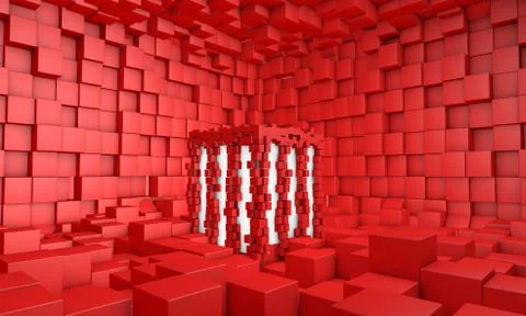 G-3d wall-nine Stock Illustration