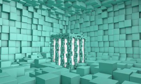 G-3d wall-one Illustrazione stock