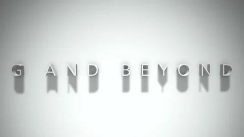G and beyond 3D title animation white text on a white background Stock Footage 299748820