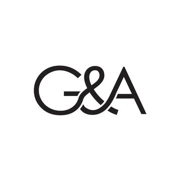 G &amp; A combined letters Illustrazione stock