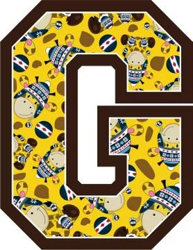 G is for Giraffe - Alphabet Learning Illustration Stock-Illustration