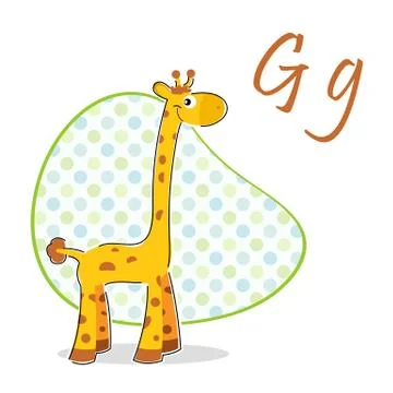 G for giraffe Illustrazione stock