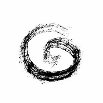 G initials grudge ink art logo and vector icon Stock Illustration
