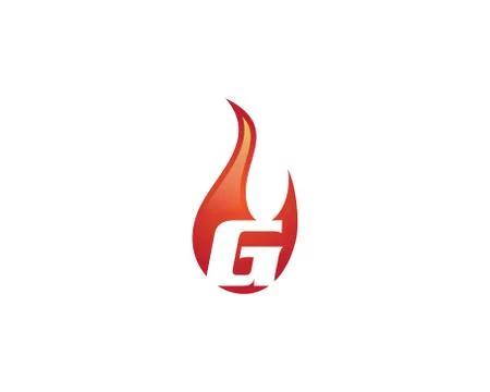 G letter flame logo イラスト素材