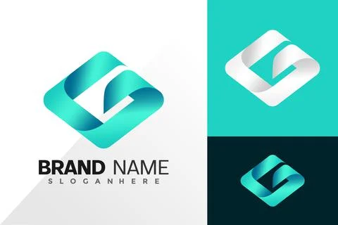 G letter gradient logo vector design. Abstract emblem, designs concept, logos Stock Illustration
