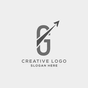 G letter initial incorporated with Arrow logo design vector illustration. Usa Stock-Illustration