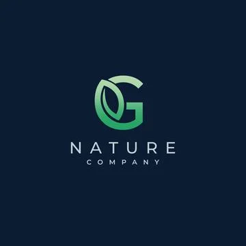 G Letter Leaf Logo Icon Design Vector Stock Illustration