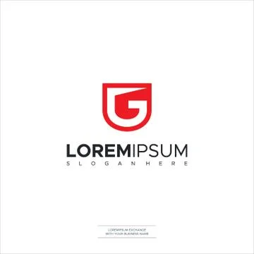 G Letter Logo Design with Creative Modern Trendy Typography and Reds Colors D Stock Illustration