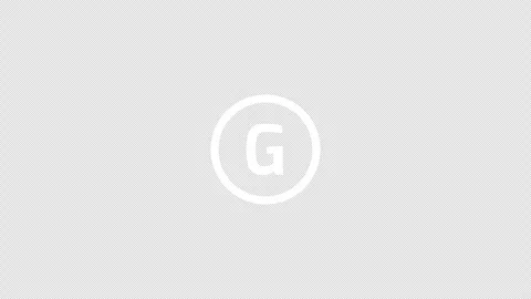 G letter logo loopable rotated animation white transparent alpha background Video stock 307007961