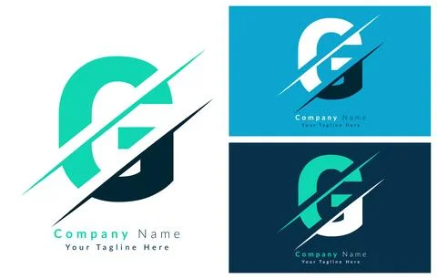 G Letter Logo Vector Design Concept Elements Stock Illustration