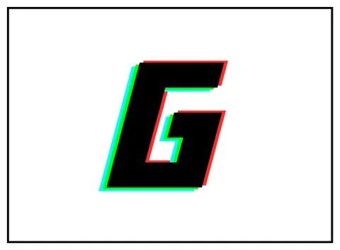 G letter logo, vector desing font .Dynamic, split-color, shadow of  number re Stock Illustration