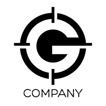 G letter target logo Stock Illustration