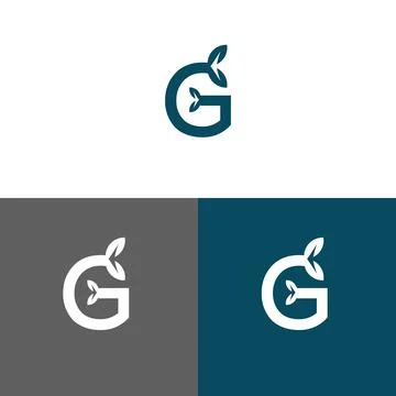 G logo design concept Illustrazione stock