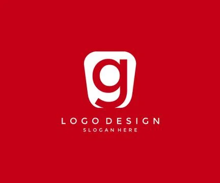 G Logo inside modern abstract shape Stock Illustration