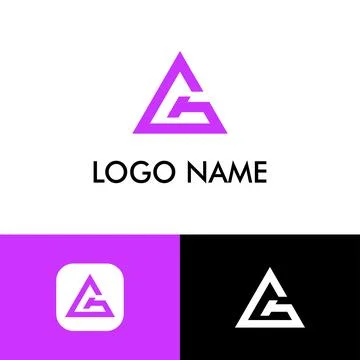 G logo with a triangle concept. イラスト素材