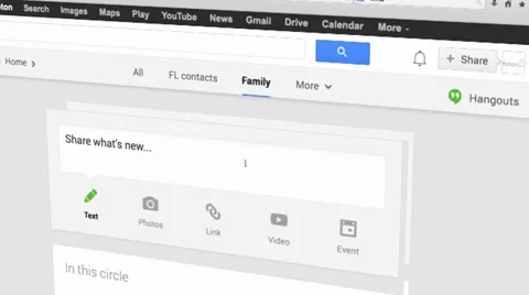 G+ posting image 3D Video stock 30343788