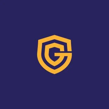 G shield logo . letter G in the shield . strong and bold logo design . modern Stock Illustration