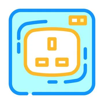 G socket color icon vector illustration Stock Illustration