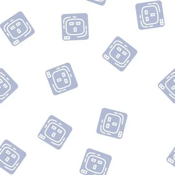 G socket glyph vector seamless pattern Stock Illustration