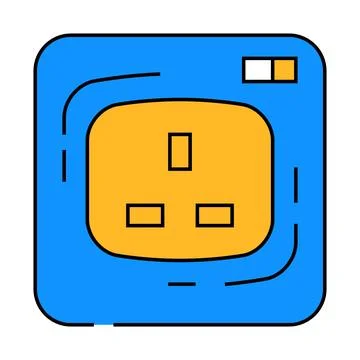 G socket icon color illustration Stock Illustration