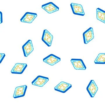 G socket isometric icon seamless pattern Stock Illustration