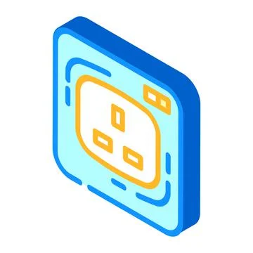 G socket isometric icon vector illustration Stock Illustration