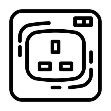 G socket line icon vector illustration Stock Illustration