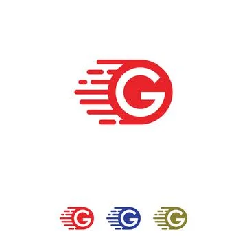 G Speed Logo Design Template Element Stock Illustration