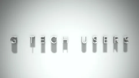 G tech users 3D title animation white text on a white background Stock Footage 298897669